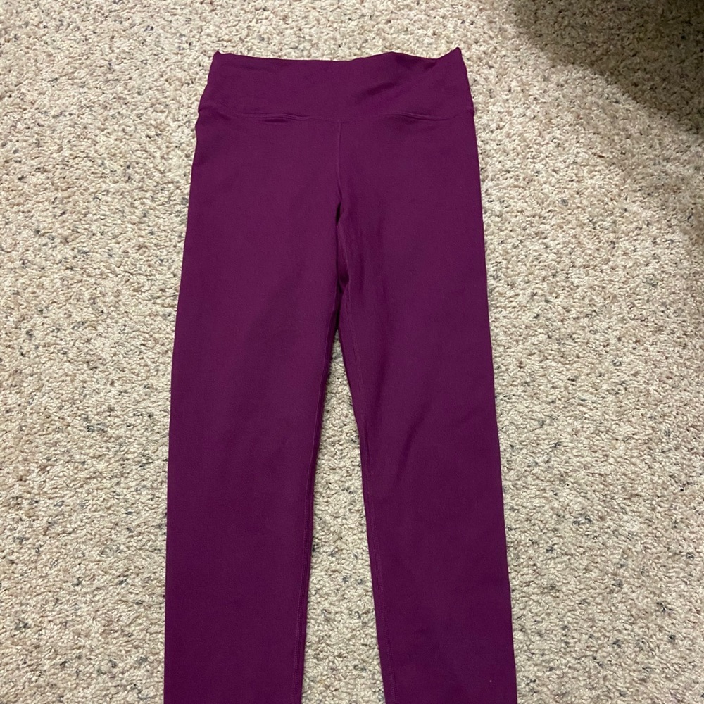 FABLETICS MAROON/PURPLE HIGH WAISTED LEGGINGS